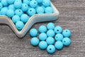10mm Matte Turquoise Blue Acrylic Gumball Beads