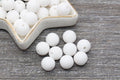 12mm Matte White Acrylic Gumball Beads