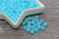 6mm Matte Blue Acrylic Gumball Beads