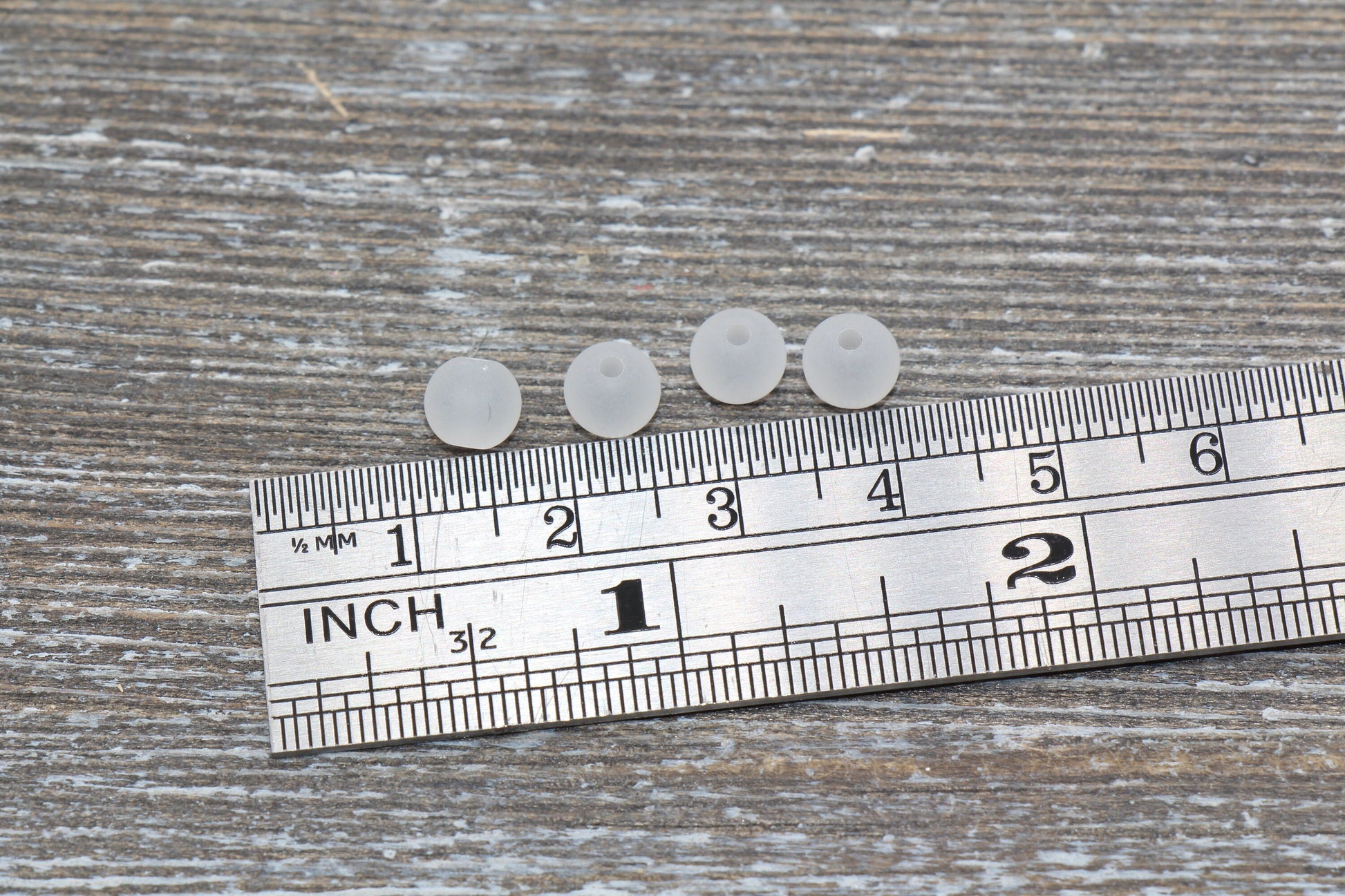 6mm Matte White Gumball Beads, Round Acrylic Loose Beads, Frosted Bubblegum Beads, Chunky Beads, Round Plastic Beads #661
