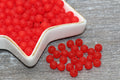 6mm Matte Red Acrylic Gumball Beads