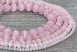 Light Pink Cat Eye Beads, Smooth Round Beads, Sizes 4mm 6mm 8mm 10mm 12mm, Full Strand 15.5 inch, #179