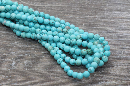 Turquoise Beads, Gemstone Round Beads, Sizes 4mm 6mm 8mm 10mm 12mm, Full Strand 15.5 inch, #61