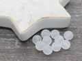 10mm Matte White Acrylic Gumball Beads