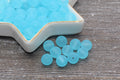 10mm Matte Blue Acrylic Gumball Beads