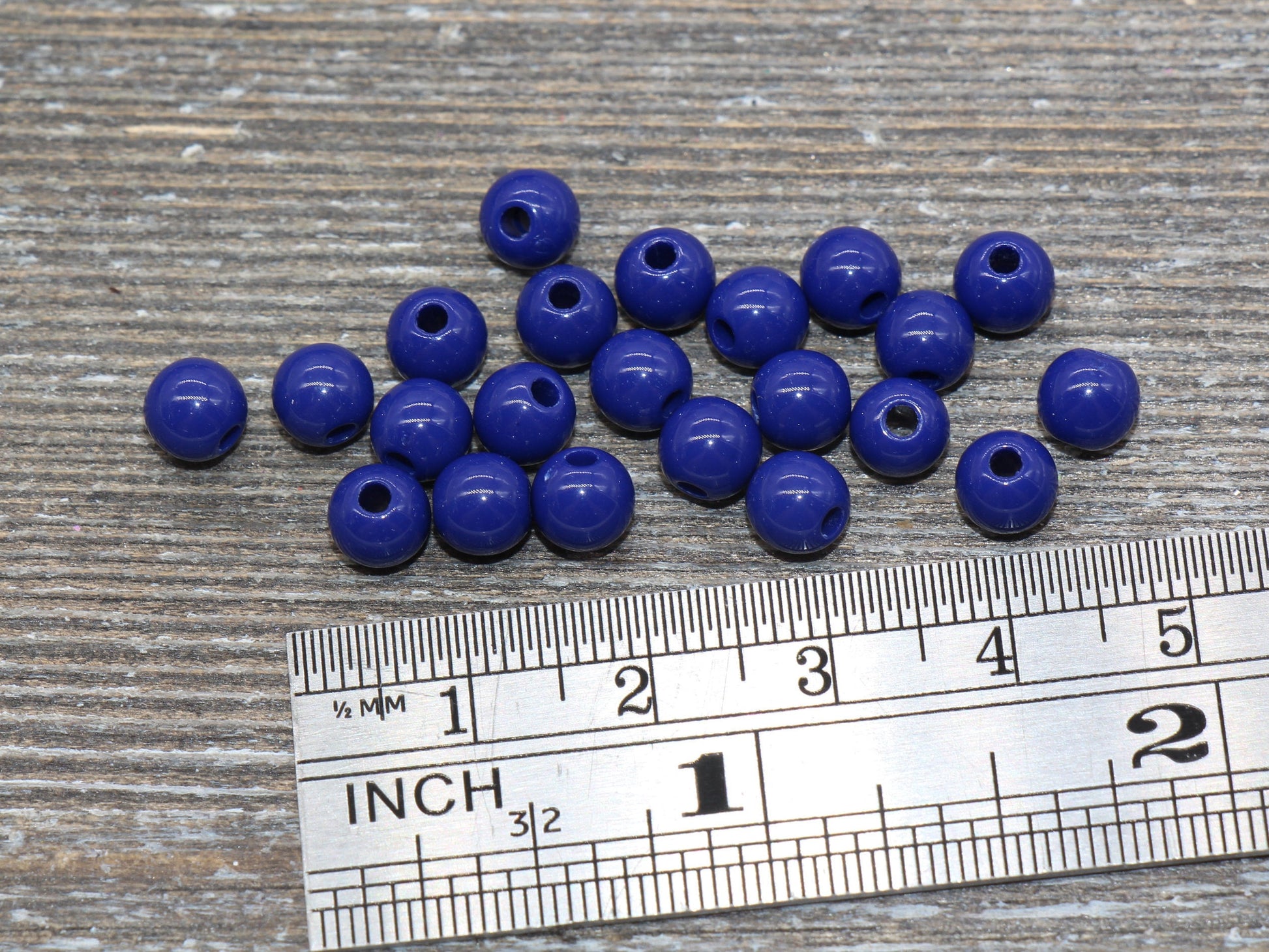 6mm Navy Blue Gumball Beads, Round Acrylic Loose Beads, Bubblegum Beads, Chunky Beads, Bubble Gum Beads, Smooth Plastic Round Beads #216