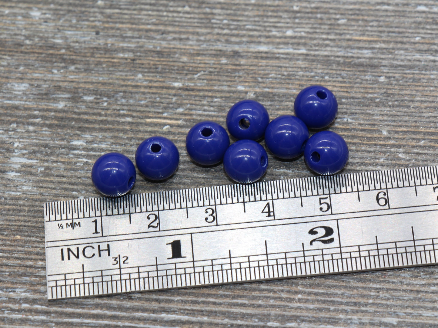 8mm Navy Blue Gumball Beads, Round Acrylic Loose Beads, Bubblegum Beads, Chunky Beads, Bubble Gum Beads, Smooth Plastic Round Beads #217