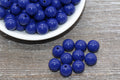 12mm Navy Blue Acrylic Gumball Beads