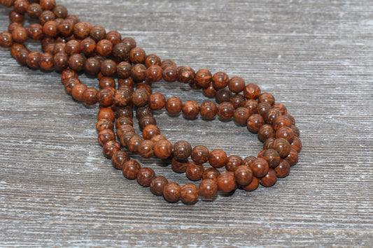 Elephant Jasper Beads,Smooth Gemstones Round Beads, Sizes 6mm 10mm,12mm, Full Strand 15.5 inch, #171