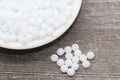 6mm White Acrylic Spacer Beads