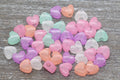 10mm Glow in the Dark Acrylic Heart Beads #726