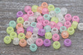 6 x 8mm glow in the dark acrylic pony beads #728