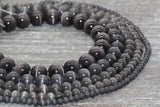 4mm gray cat eye glass beads, round beads for jewelry making