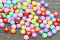 7mm Multicolor Heart Acrylic Symbol Beads #762