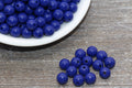 8mm Navy Blue Acrylic Gumball Beads