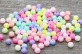 6mm Pastel Multicolor Acrylic Gumball Beads