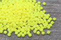 4mm Matte Neon Yellow Acrylic Spacer Beads