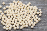 5mm Beige Gumball Beads, Beige Round Acrylic Loose Beads, Plastic Round Bubblegum Beads, Smooth Round Beads #859