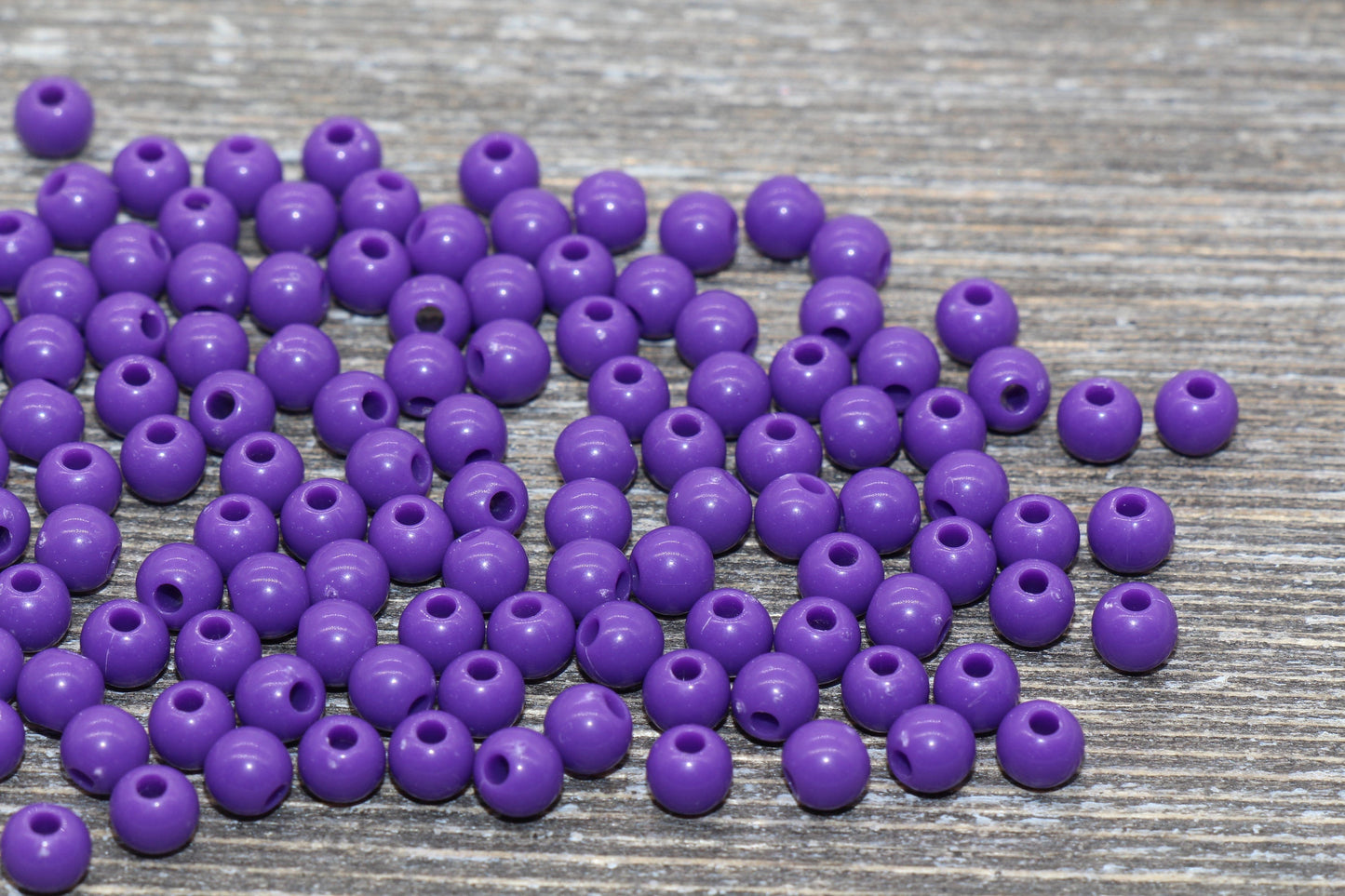 5mm Violet Gumball Beads, Purple Round Acrylic Loose Beads, Plastic Round Bubblegum Beads, Smooth Round Beads #874