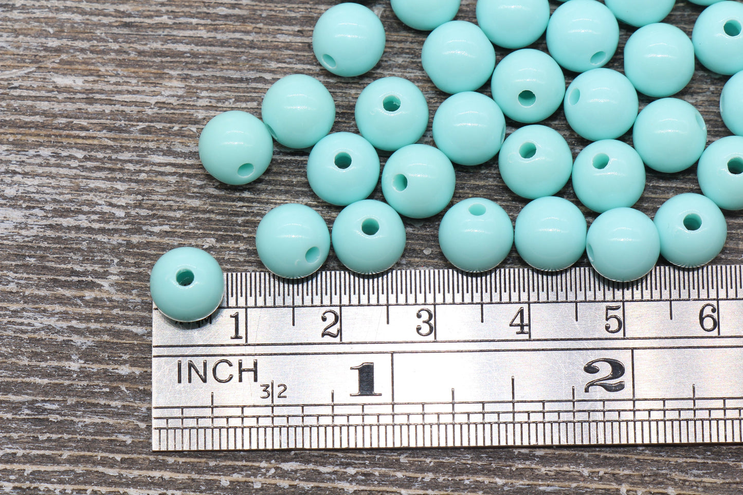 8mm Light Cyan Gumball Beads, Round Acrylic Loose Beads, Bubblegum Beads, Chunky Beads, Bubble Gum Beads, Smooth Plastic Round Beads #884