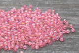4mm Pink AB Round Beads, Iridescent Acrylic Gumball Beads, Transparent Round Spacer Beads, Bubblegum Beads, Plastic Round Bead #904