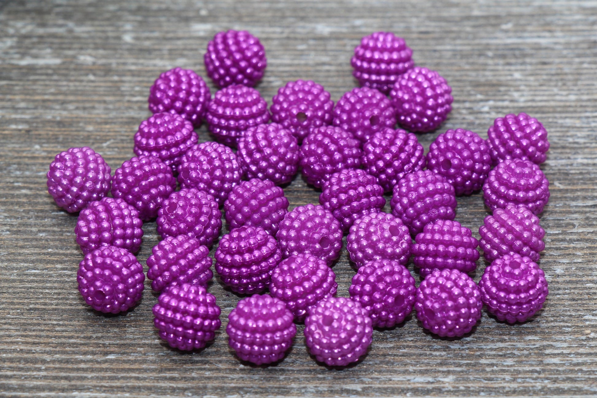 10mm Purple Berry Beads, Imitation Pearl Acrylic Beads, Round Acrylic Loose Beads, Bubblegum Beads, Chunky Beads, Bubble Gum Beads, #795