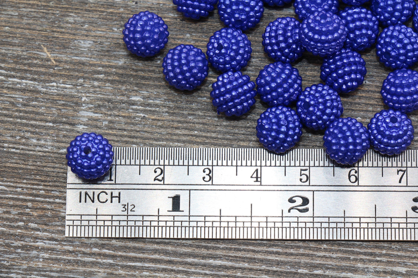 10mm Royal Blue Berry Beads, Imitation Pearl Acrylic Beads, Round Acrylic Loose Beads, Bubblegum Beads, Chunky Beads, Bubble Gum Beads, #799