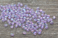 4mm Light Purple AB Faceted Acrylic Beads