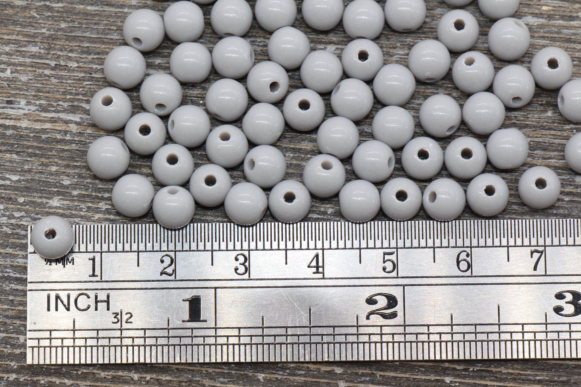 6mm Gray Gumball Beads, Round Acrylic Blue Loose Beads, Bubblegum Beads, Chunky Beads, Bubble Gum Beads, Smooth Round Beads #822