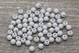 6mm Gray Gumball Beads, Round Acrylic Blue Loose Beads, Bubblegum Beads, Chunky Beads, Bubble Gum Beads, Smooth Round Beads #822