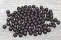 6mm Matte Black Acrylic Gumball Beads