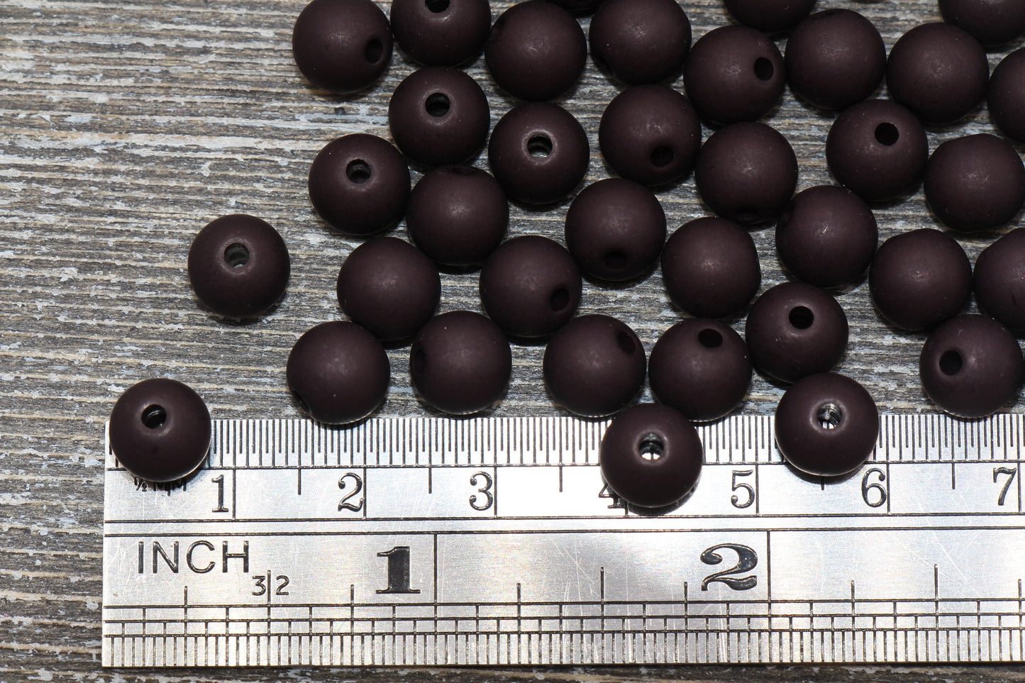 8mm Matte Black Gumball Beads, Round Acrylic Loose Beads, Bubblegum Beads, Chunky Beads, Bubble Gum Beads, Smooth Plastic Round Beads #827