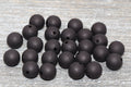 12mm Matte Black Acrylic Gumball Beads
