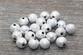 12mm Silver Stardust Acrylic Beads