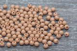 5mm Light Brown Gumball Beads, Light Brown Round Acrylic Loose Beads, Plastic Round Bubblegum Beads, Smooth Round Beads #858