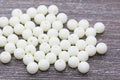 8mm Ivory Acrylic Gumball Beads