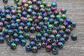 6mm Black AB Acrylic Spacer Beads