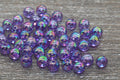 8mm Purple AB Acrylic Gumball Beads