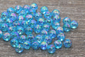 8mm Blue AB Acrylic Gumball Beads