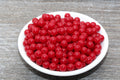 8mm Garnet Red Acrylic Gumball Beads