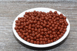 6mm Brown Gumball Beads, Round Acrylic Loose Beads, Chunky Beads, Bubblegum Beads, Smooth Plastic Beads #1001