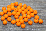 8mm Matte Orange Acrylic Gumball Beads