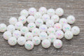 12mm White AB Acrylic Gumball Beads
