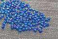 4mm Royal Blue AB Faceted Acrylic Beads