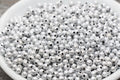 4mm Silver Gray Stardust Acrylic Beads