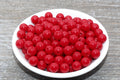 10mm Garnet Red Acrylic Gumball Beads