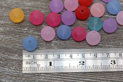 12mm Matte Multicolored Gumball Beads, Round Acrylic Loose Beads, Solid Bubblegum Beads, Chunky Beads, Round Plastic Beads #742