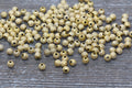 4mm Gold Stardust Acrylic Beads