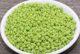 4mm 6/0 light green opaque glass seed beads for bracelets