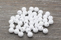 10mm White Acrylic Gumball Beads